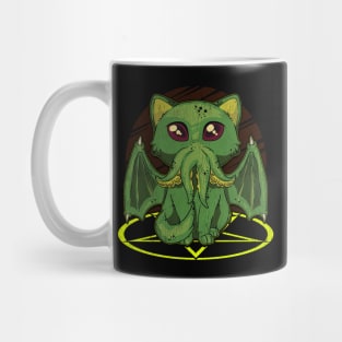 Cathulhu Satanic Kawaii Cat Cthulhu Mug